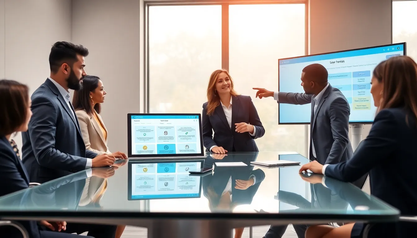 diverse team collaborating on B2B web portal development.