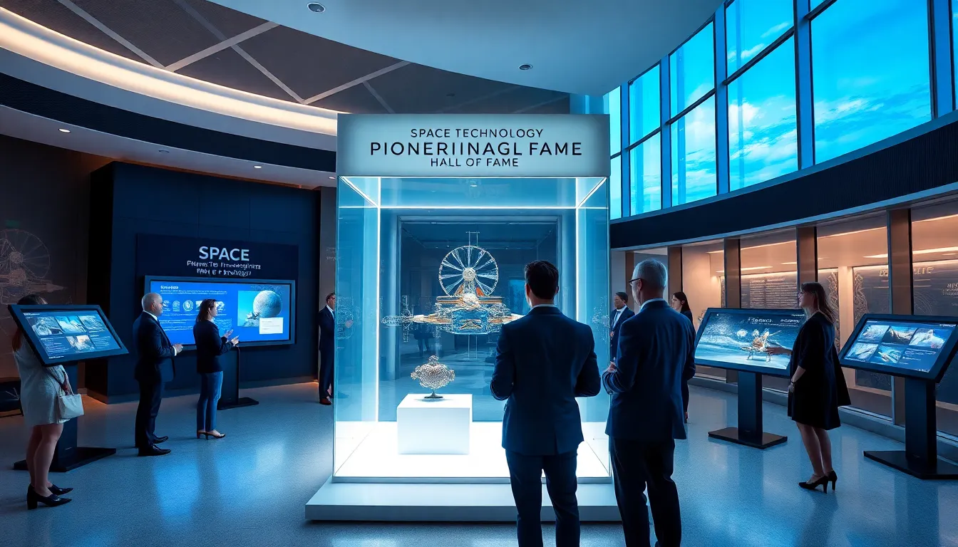 modern exhibition highlighting space technology innovations.